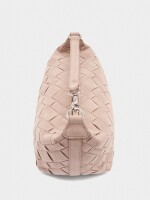 Bolso Bandolera Trenzado Efecto Piel rosa