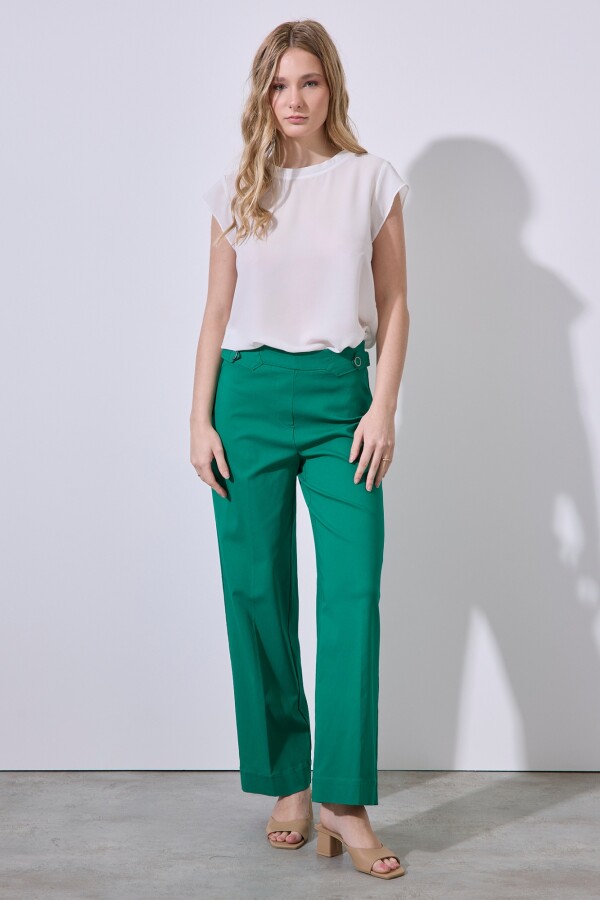 Pantalon Hebilla & Boton VERDE