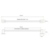 Toallero barral Austin 60 cm Cromado Brillante Toallero Barral Austin 60 Cm Cromado Brillante