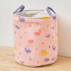 Cesto tela organizador rosa dino