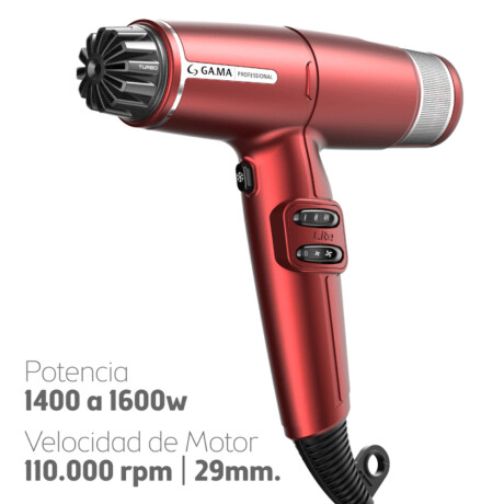 Secador de Pelo GAMA IQ Lite Rojo 1600W Secador de Pelo GAMA IQ Lite Rojo 1600W