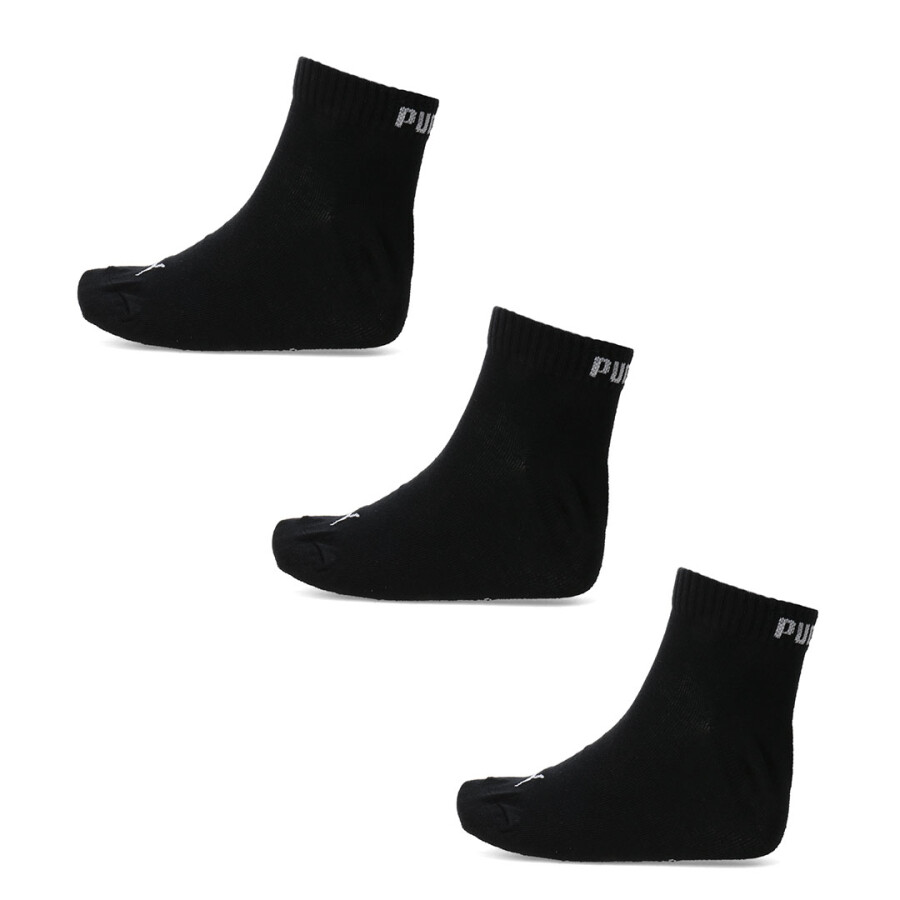 Medias Unisex Puma Plain Quarter Socks X3 Negro