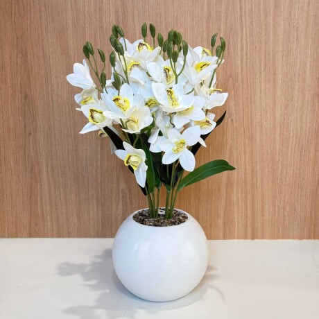 Planta Artificial Con Maceta Ceramica 48cm Planta Artificial Con Maceta Ceramica 48cm