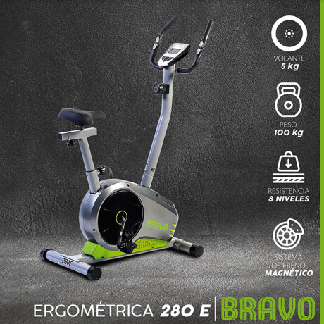 Bicicleta Ergonometrica Bravo 280E Negro/Gris