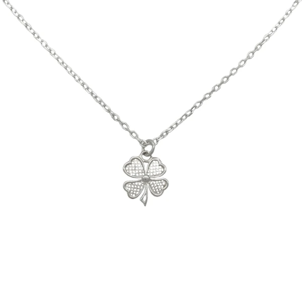 Dije Colgante Trebol 4 corazones-Plata 925-Sin Piedra-CP3221 sinpiedra