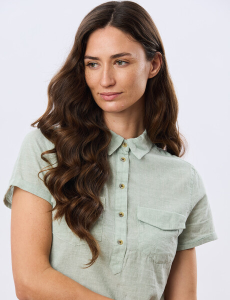 CAMISA DE LINO Menta