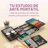 Set Valija Maletín Arte Escolar Didáctico 145 Piezas Pintar Variante Color Rosa