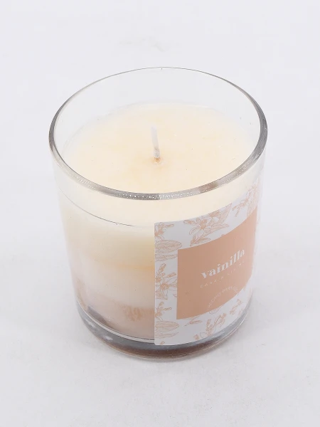 VELA VOTIVO TRES COLORES LAVANDA BEIGE