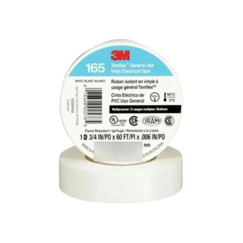 CINTA AISLADORA TEMFLEX 165 BLANCO 19MM X 18M - 3M CINTA AISLADORA TEMFLEX 165 BLANCO 19MM X 18M - 3M
