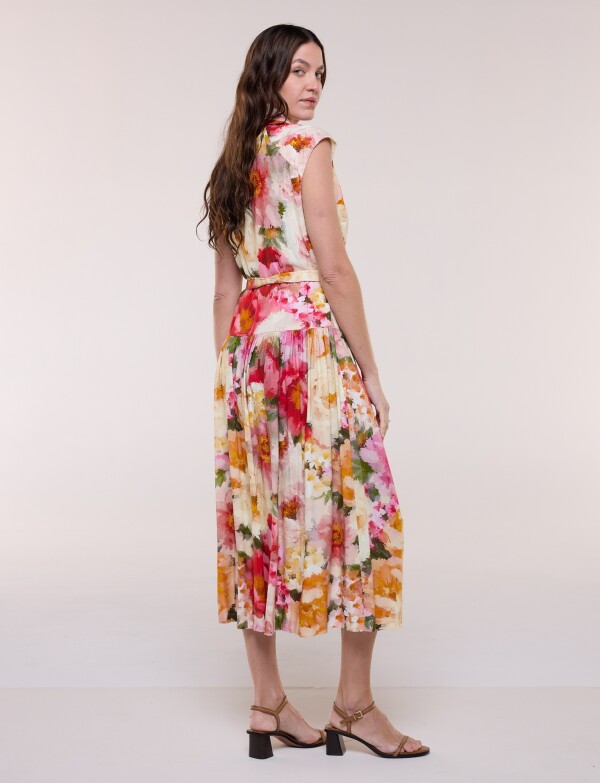Vestido Midi Lazo MULTI/ROSA