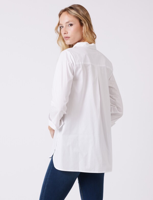 Camisa Oversize Algodon BLANCO