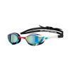 Lentes De Natación Espejados Competición Adulto Arena Cobra Edge Swipe Mirror Goggles Aqua, Blancos y Fireflow