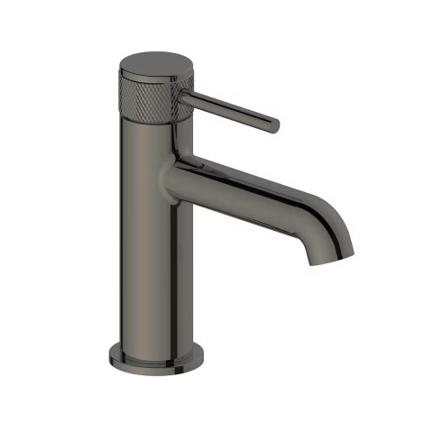 Grifería de lavatorio Monocomando bajo de mesada grafito volante labrado Grifería De Lavatorio Monocomando Bajo De Mesada Grafito Volante Labrado