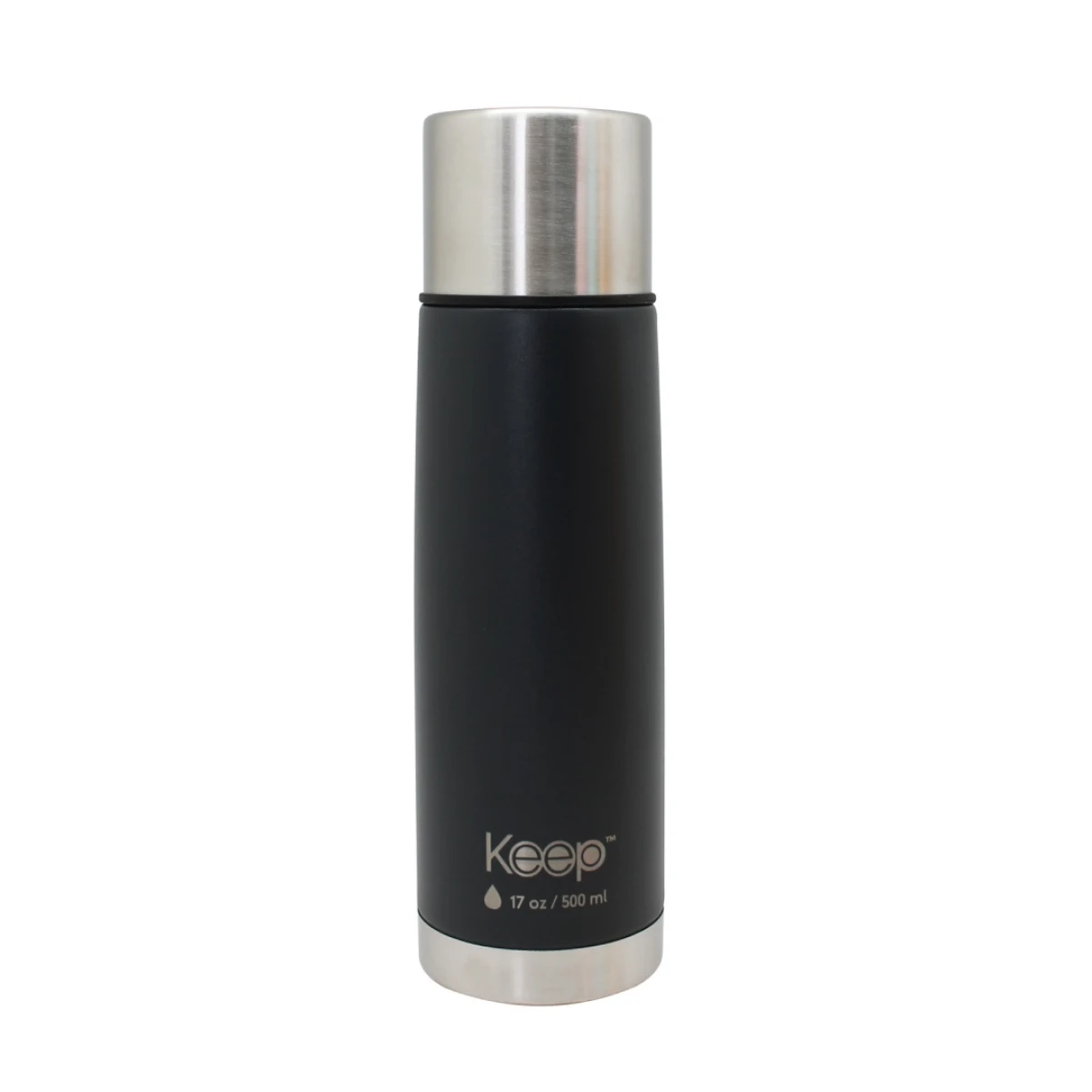 Termo Bala Keep 500ML Acero Inoxidable - NEGRO 