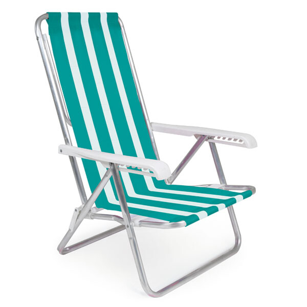 SILLA RECLINABLE 8 POSICIONES ALUMINIO MULTICOLOR