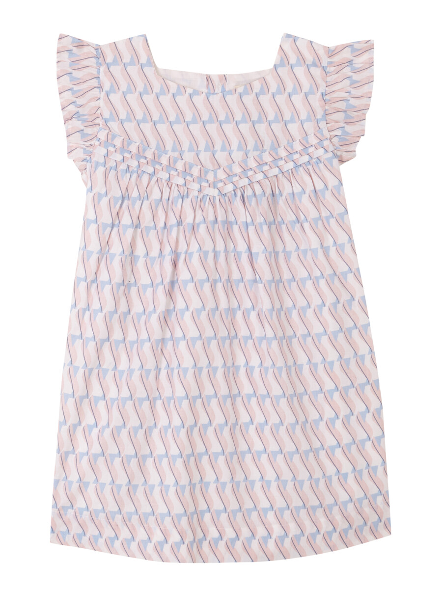 Vestido Estampado Geometrico Piedra