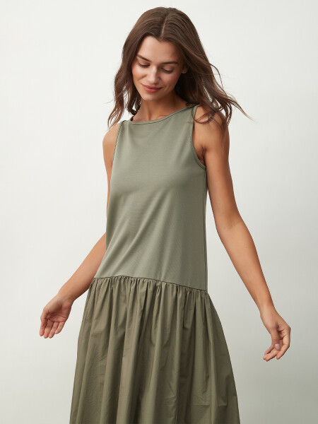 VESTIDO HABANA VERDE GRISACEO