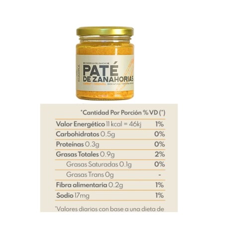 PATÉ DE ZANAHORIA 175GRS PATÉ DE ZANAHORIA 175GRS