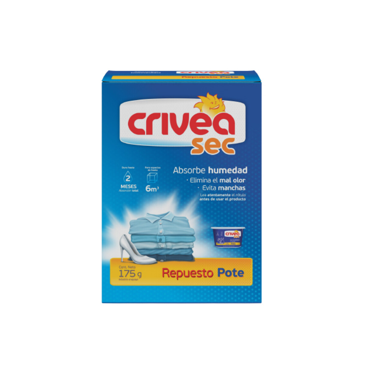 ABSORBE HUMEDAD CRIVEA SEC 175 GR REPUESTO 