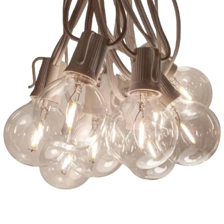 Guía de Luces Vintage 25 Luces + 2 de repuesto cable blanco