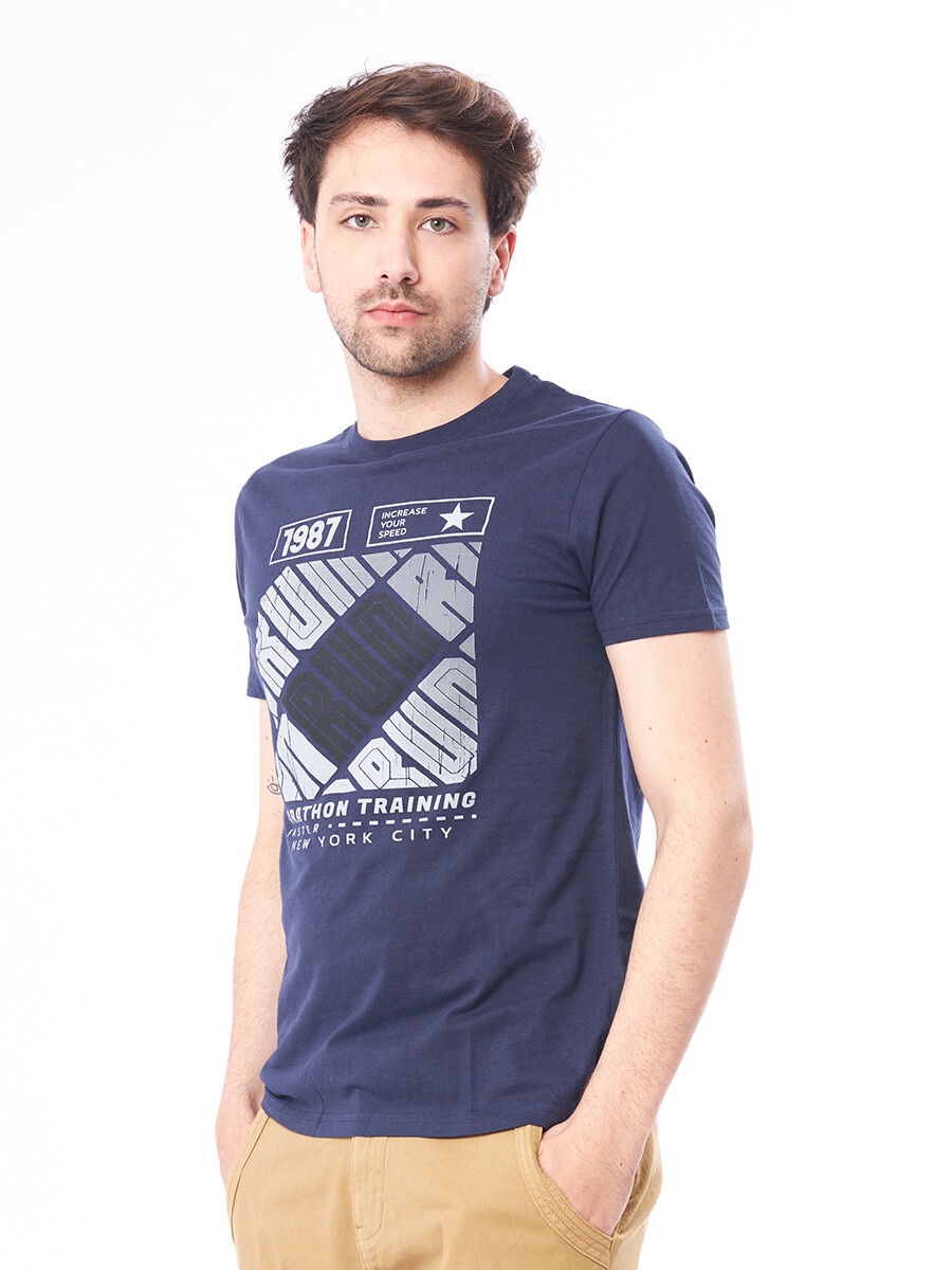 T-SHIRT NESOL - Navy 