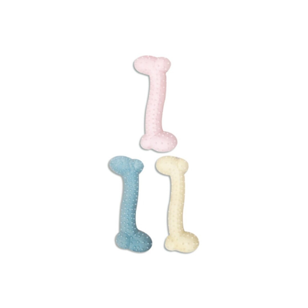 JUGUETE PARA MASCOTA HUESO DE SILICONA - MULTICOLOR 