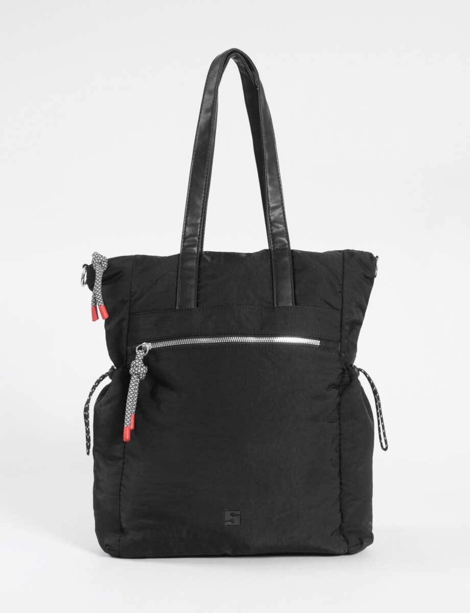 Mochila shopper bolsillos - negro 