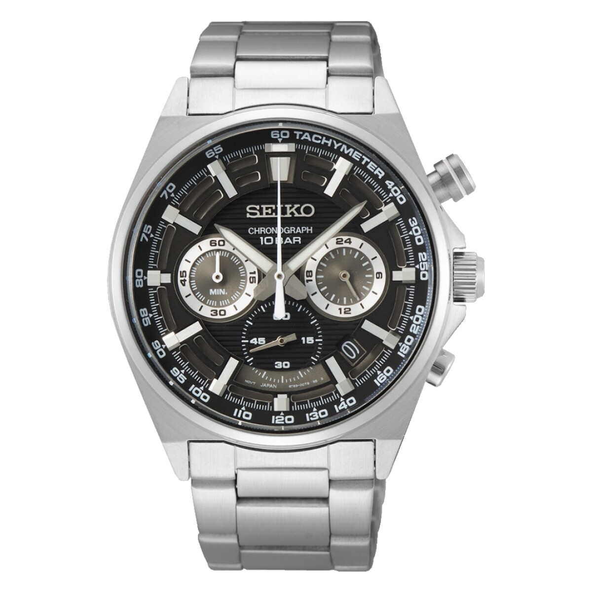 Reloj Seiko SSB397P1 para hombre con correa de acero - Negro 