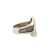 Anillo Labrado-Plata y Oro-Piedra Onix-AN5162 conpiedra