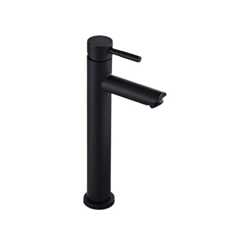 Monocomando para lavatorio, acero inoxidable, 21cm de altura, línea U Home, modelo Plus, negro mate. Monocomando para lavatorio, acero inoxidable, 21cm de altura, línea U Home, modelo Plus, negro mate.