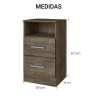 CONJUNTO COMODA + MESAS DE LUZ 100% MDP CARVALHO SINTRA Conjunto Comoda + Mesas De Luz 100% Mdp Carvalho Sintra