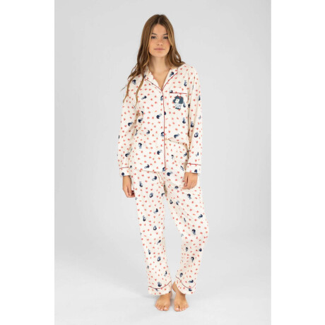 Pijama mafalda flannel fleece Marfil