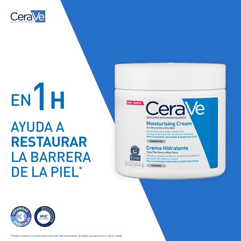 Cerave Crema Hidratante Corporal Para Pieles Secas 454 Grs. Cerave Crema Hidratante Corporal Para Pieles Secas 454 Grs.
