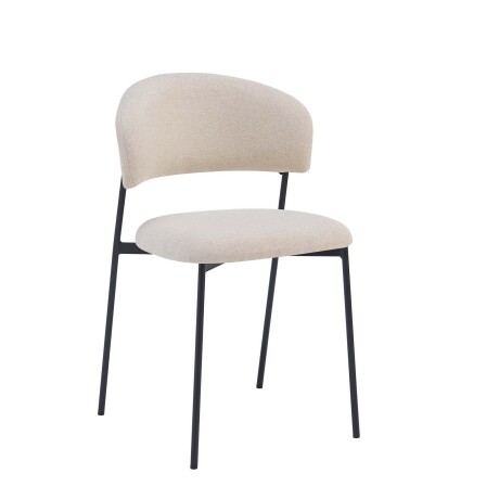 SILLA DE COMEDOR METAL-Y-TELA NATURAL-BEIGE DANNY