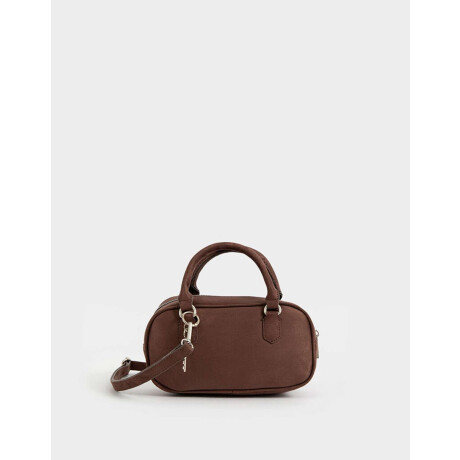 Cartera Bowling Suede Chocolate Marron Chocolate