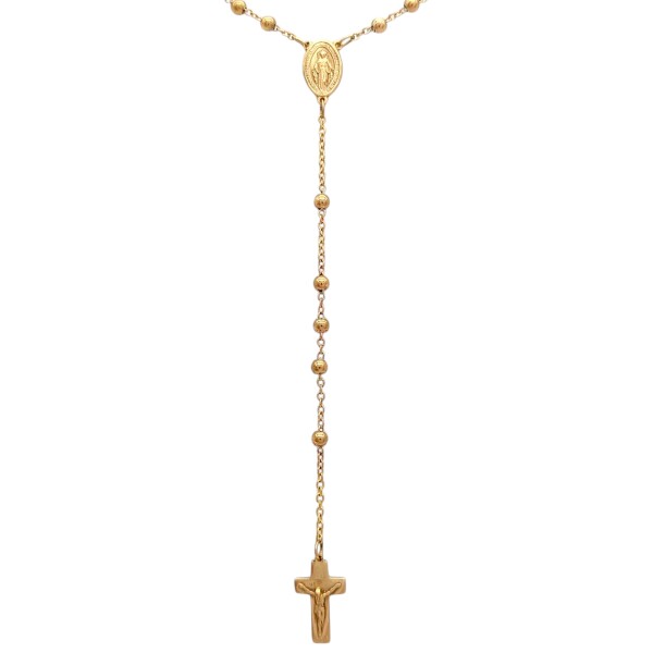 Rosario Virgen Milagrosa-Oro bajo-Sin piedra-RO8000 sinpiedra