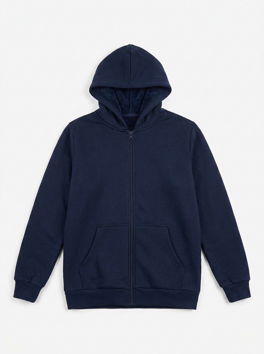 Chaqueta c/capucha basica - Niño - Azul marino 
