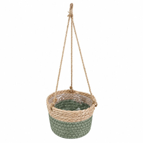 Maceta colgante de yute forrada con nylon Maceta colgante de yute forrada con nylon