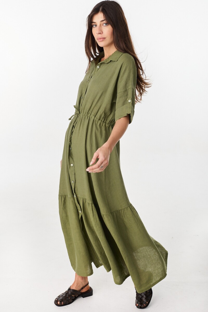 Vestido Camisero Julia Verde Oliva