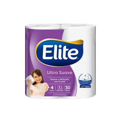 Papel Higiénico Elite Ultra Doble Hoja 4 Uds. 30 Mts. Papel Higiénico Elite Ultra Doble Hoja 4 Uds. 30 Mts.