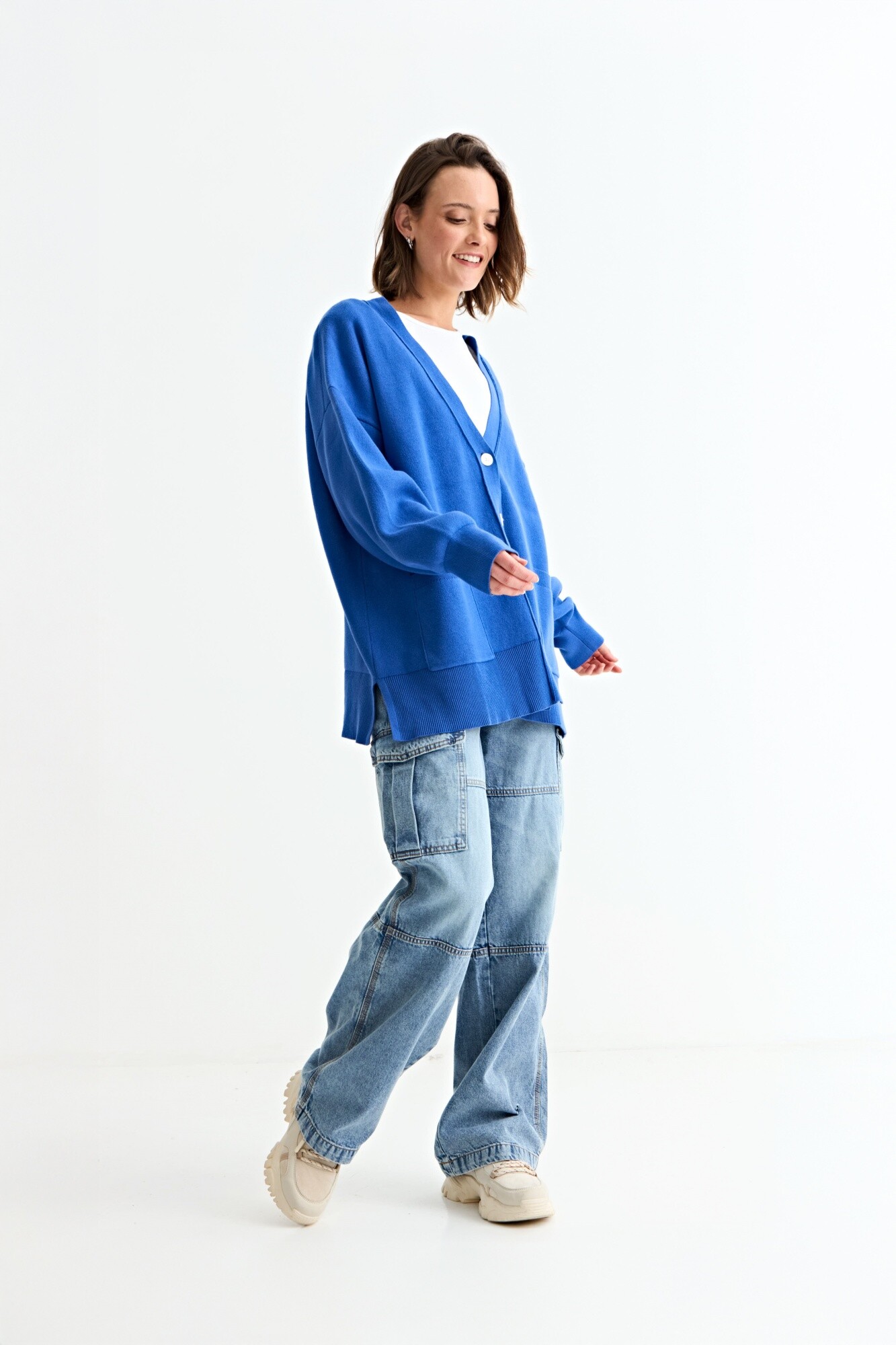 Cardigan oversized - Azul — Otherside