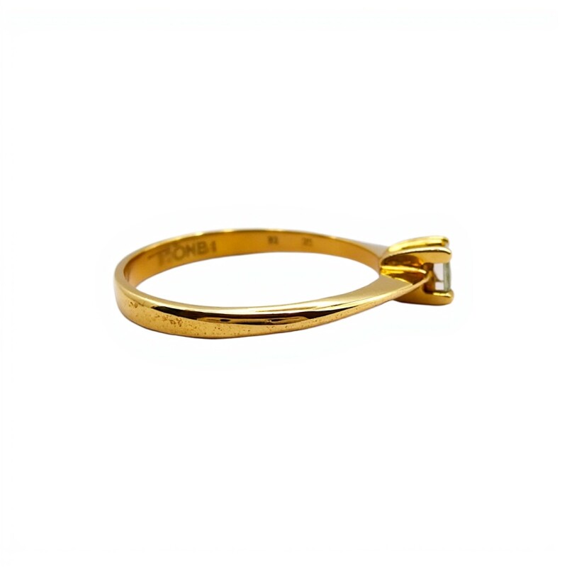 Anillo Solitario-Oro bajo-Piedra Zirconia-AN8080 conpiedra