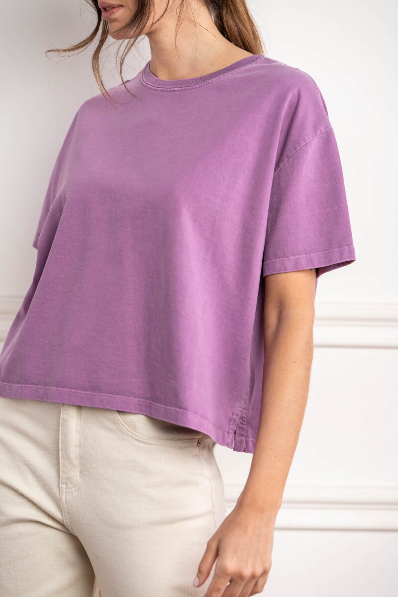 Remera Manga Corta Lavada Lavanda