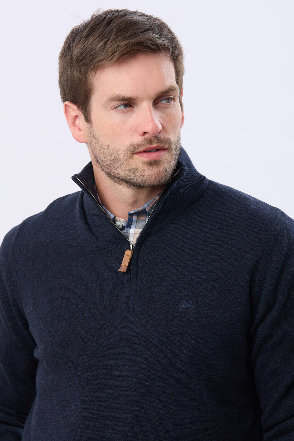 BUZO TEJIDO CON CIERRE Azul