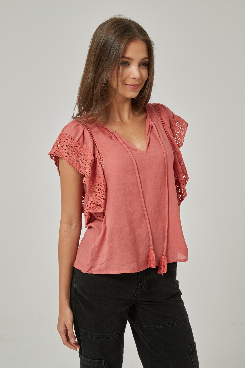 Blusa Edinton Rosa Oscuro