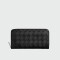 Billetera Continental de cuero Bottega Veneta, Intrecciato Negro