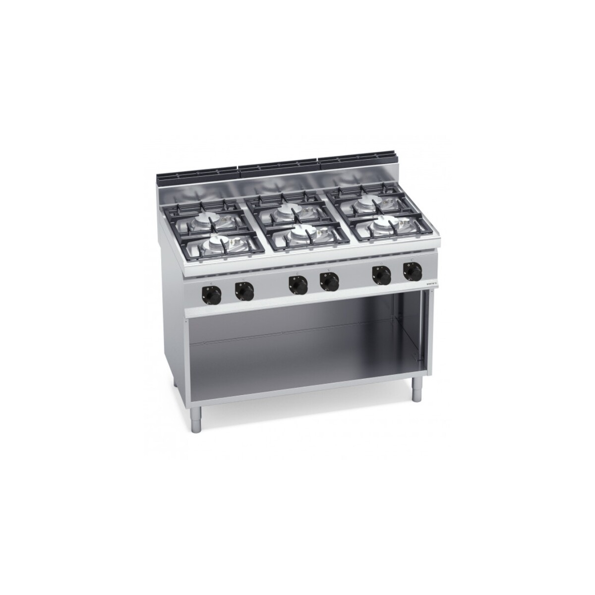 Anafe de 6 Fuegos con Base a Gas/Supergas 1 