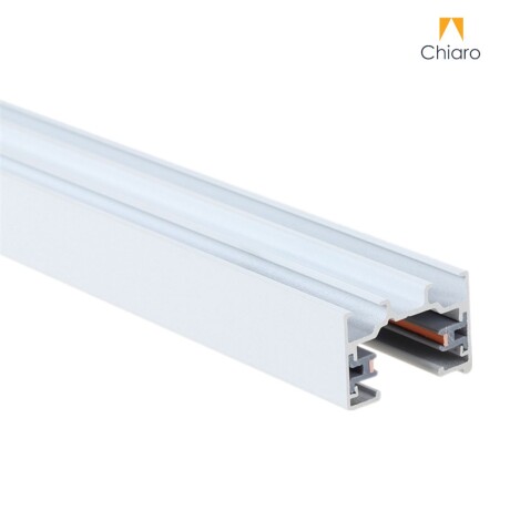 Riel electrificado de aluminio - 2 vías para spot de riel 1 mts BLANCO
