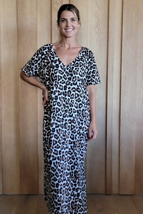 Vestido hibisco Animal Print