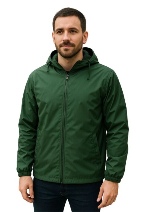 Campera impermeable forro polar Verde bosque